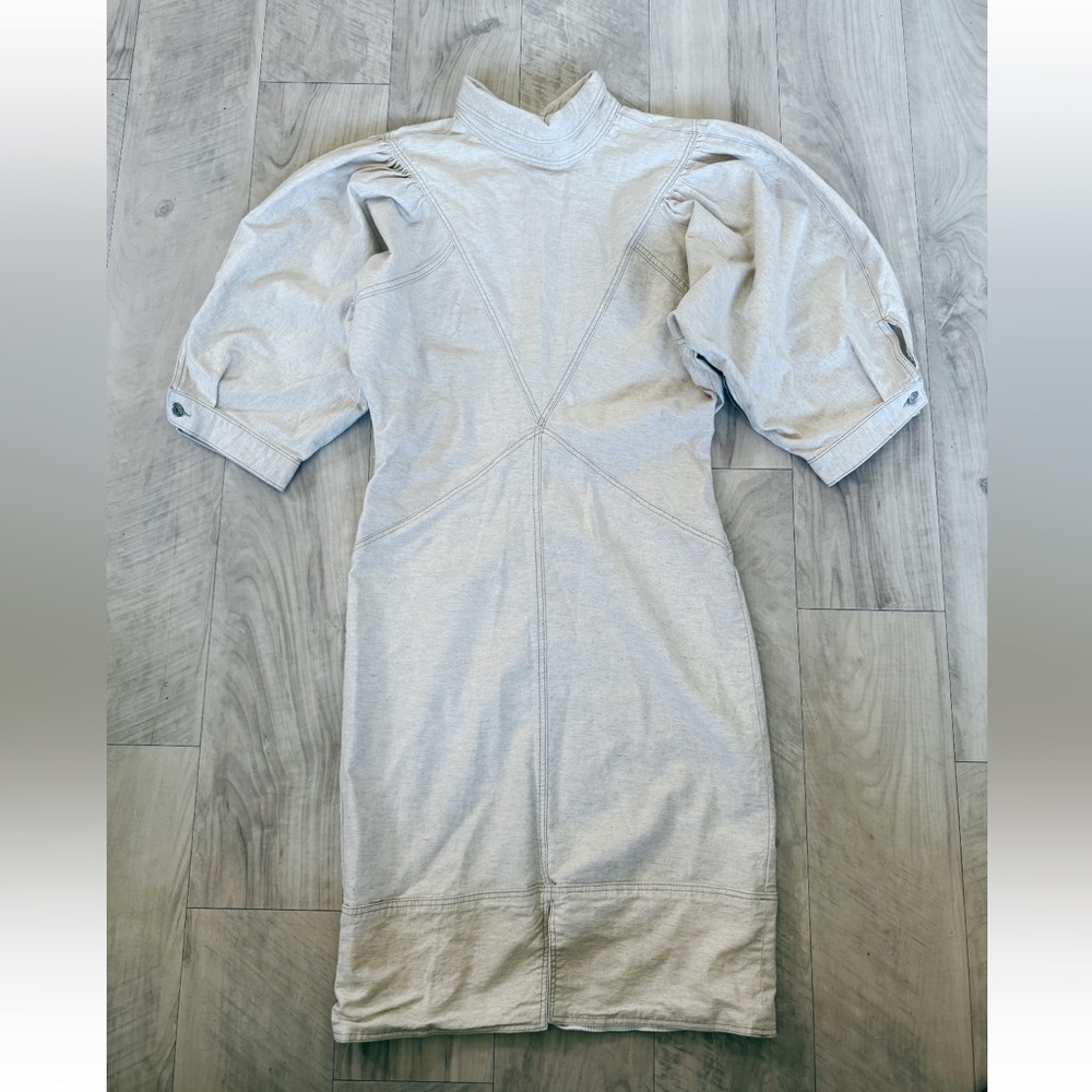 ISABEL MARANT  Laure Dress In Beige - Picture 4 of 5